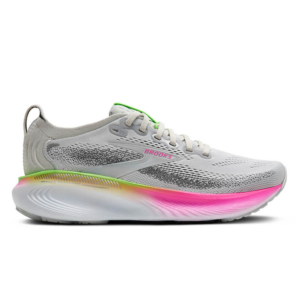 Brooks Adrenaline GTS 25 Women's Running Shoe in Oyster Pink Green Colorway