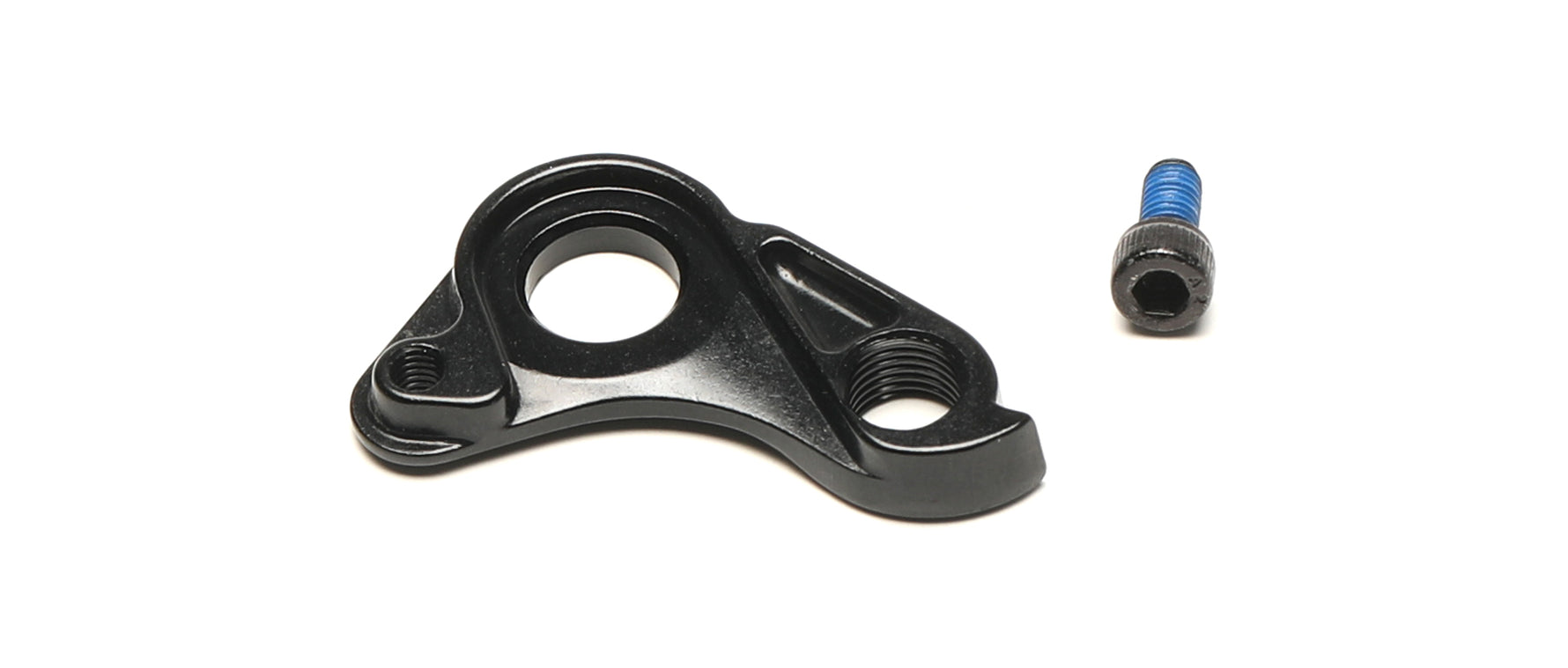 Specialized lightweight road derailleur hanger in black aluminum with included bolt