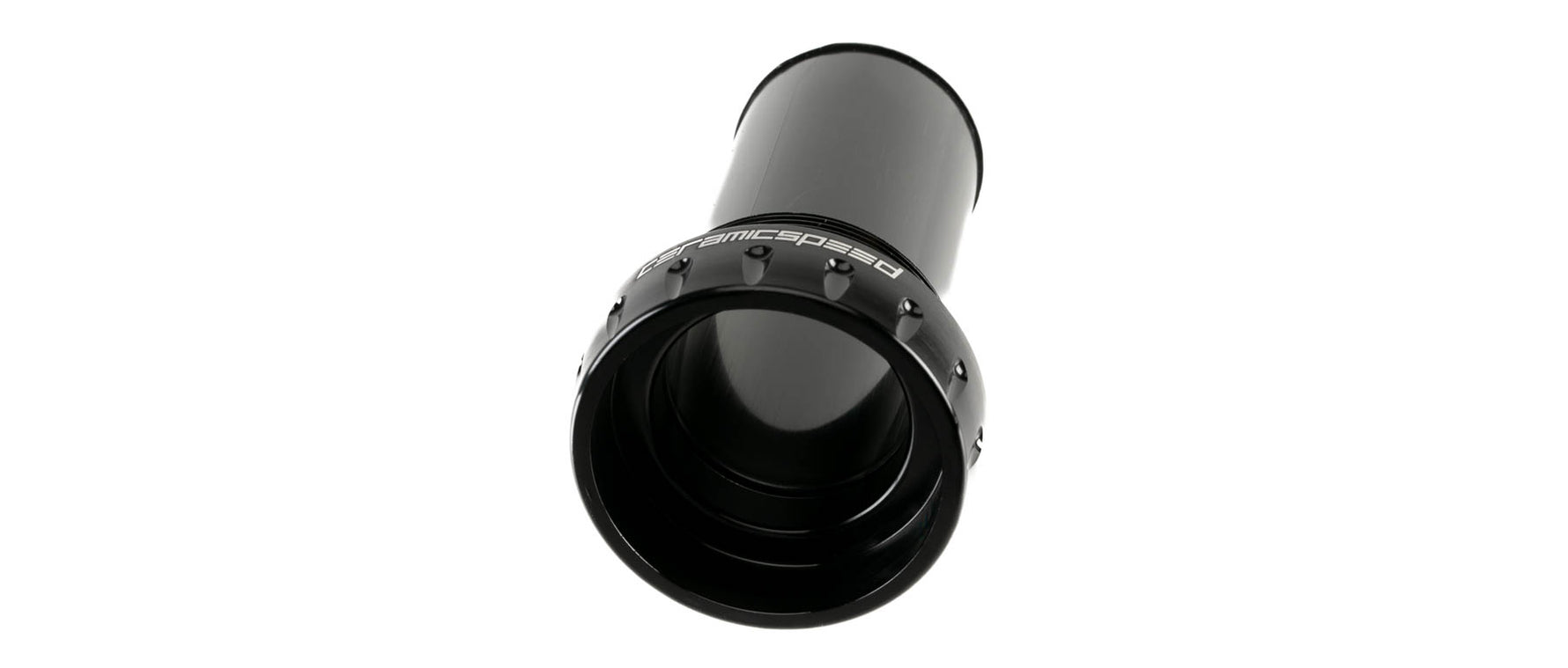 CeramicSpeed Italian Shimano road bottom bracket with black coating and silver details