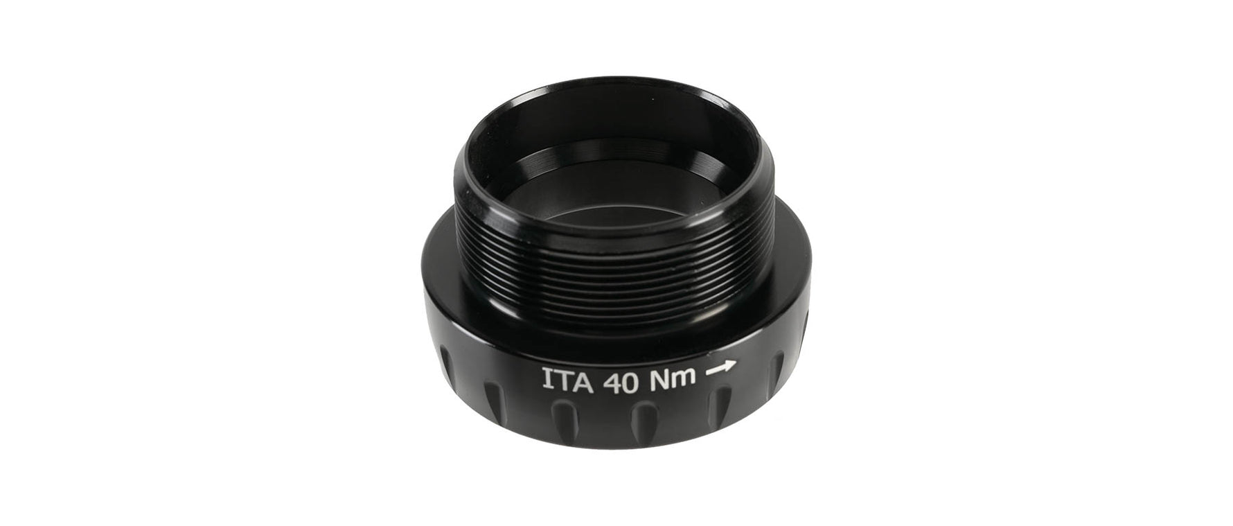 Black CeramicSpeed ITA 40 Nm bottom bracket component with threaded design
