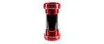 CeramicSpeed red anodized Italian threaded bottom bracket with black center sleeve