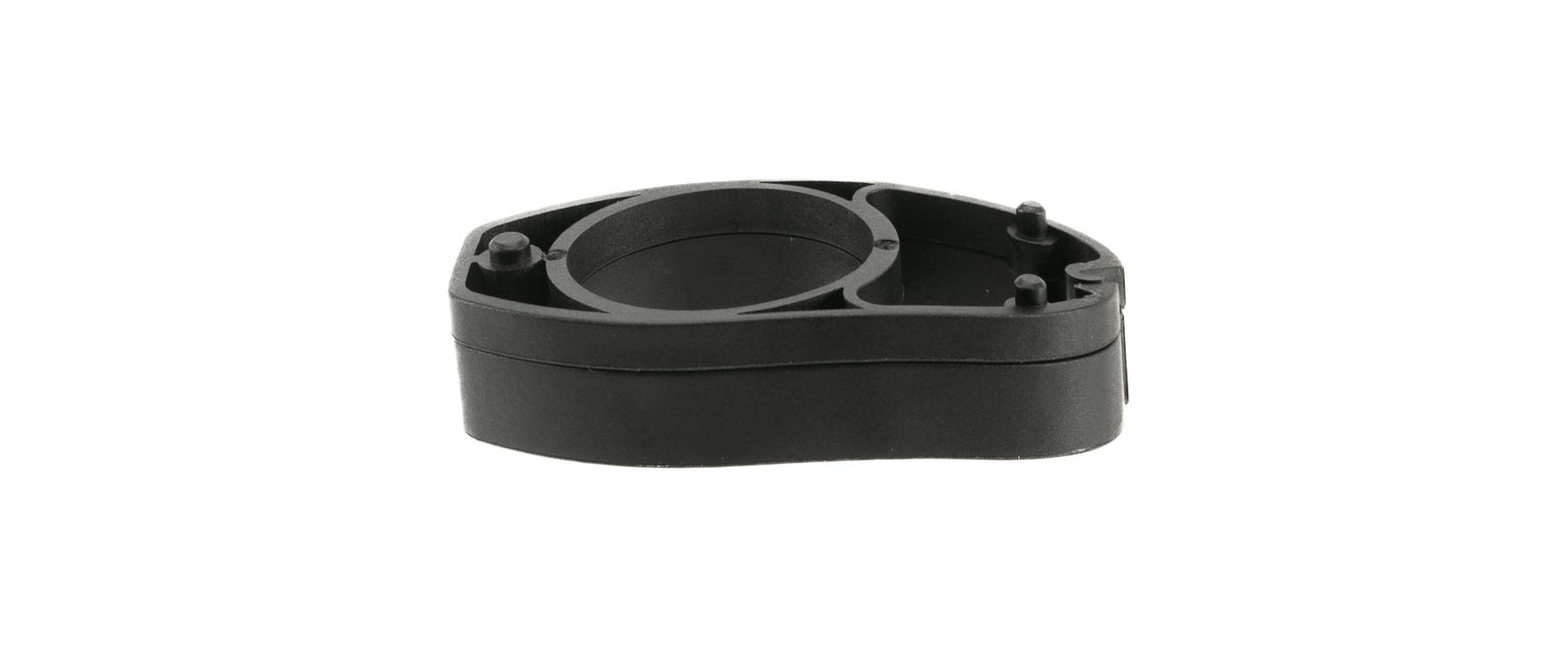 Black Specialized bicycle headset top cover and spacers on white background