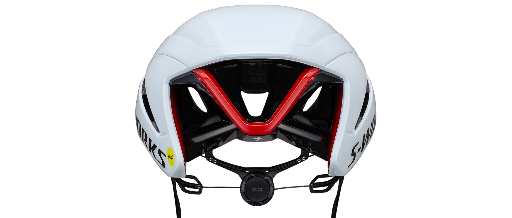 Specialized S-Works Evade cycling helmet in white with red interior accents