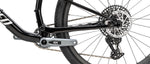 Specialized Epic 9 Expert drivetrain detail showing SRAM GX crankset and rear cassette on gloss black carbon frame