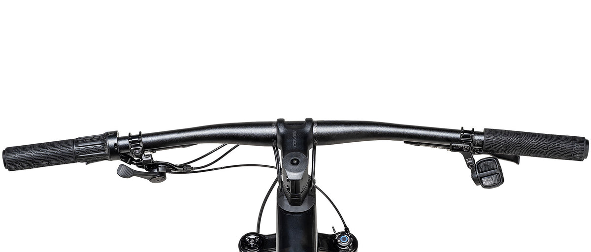Specialized Epic 9 Expert mountain bike handlebar and stem assembly in matte black
