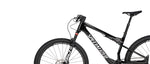 Specialized Epic 9 Expert mountain bike in gloss carbon black with white graphics on white background