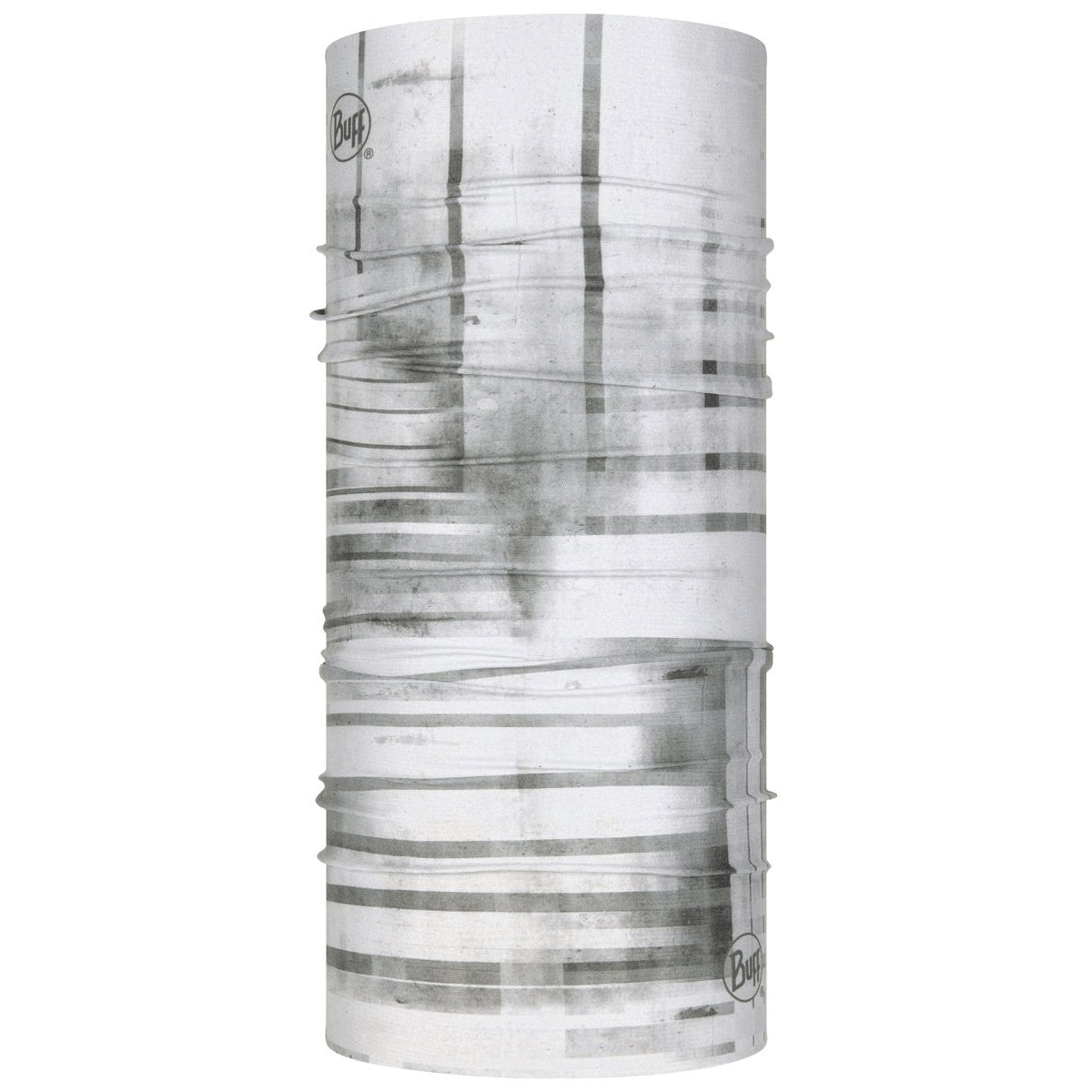 Buff Cool Net UV+ tubular headwear in light grey with horizontal stripes