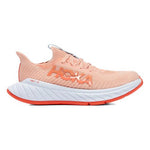 HOKA Carbon X 3 women's running shoe in peach parfait colorway