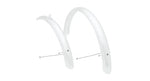 White Electra Townie aluminum bicycle fender set on clean background