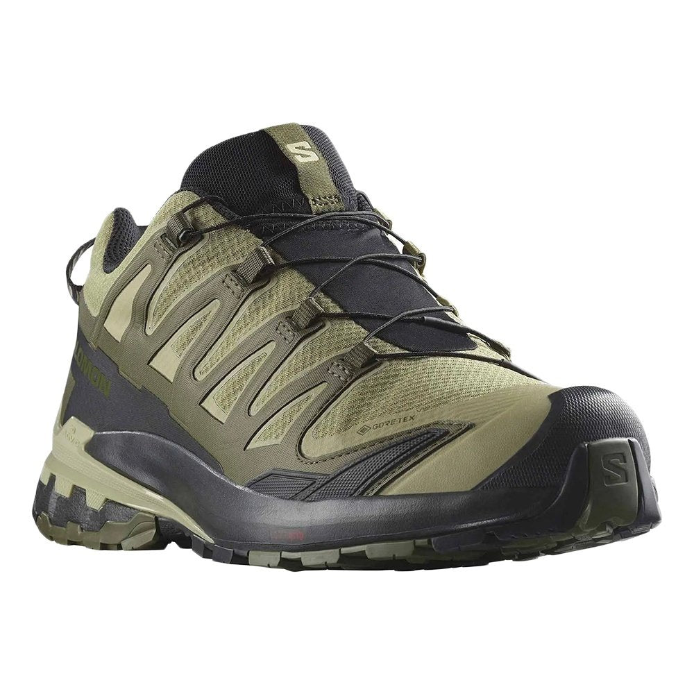 Salomon XA Pro 3D v9 GTX men's trail running shoe in olive green and black