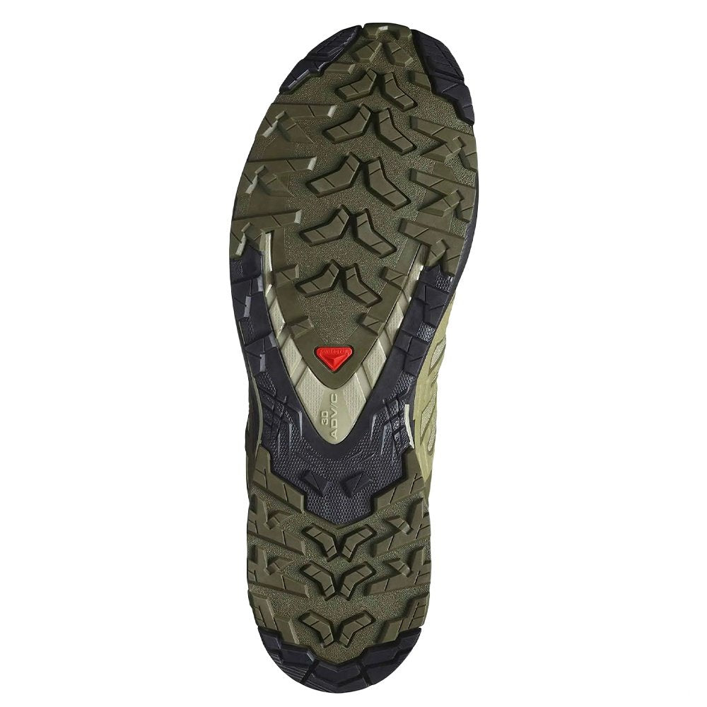 Salomon XA Pro 3D v9 GTX hiking shoe sole in olive and black