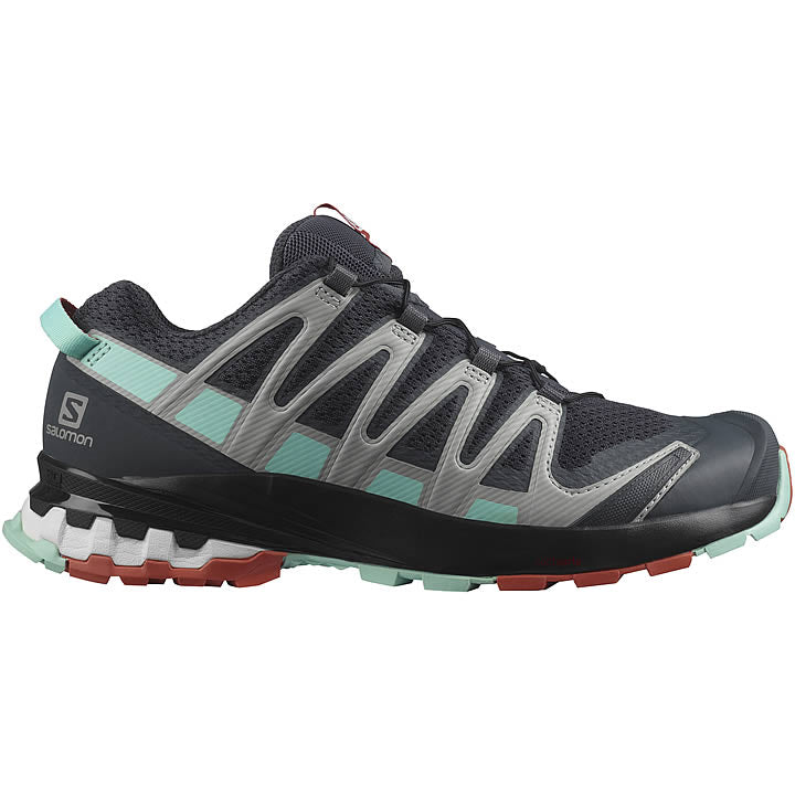 Salomon XA Pro 3D v8 women's trail running shoe in ebony with mint accents