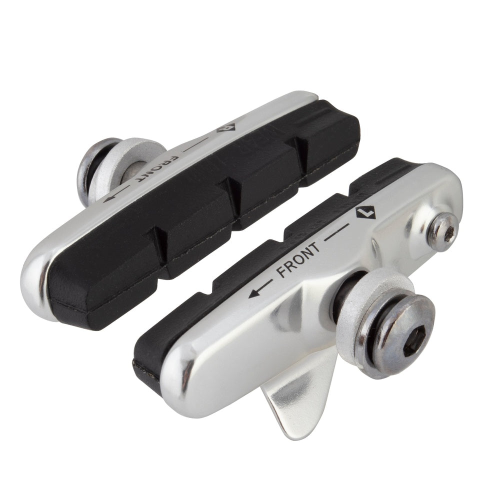 Clarks road brake pads with black rubber pads and silver metal hardware