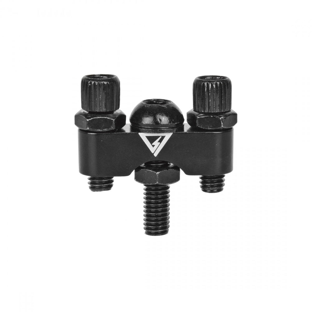 Black OPS cable splitter rotor in matte black finish with adjustable screws