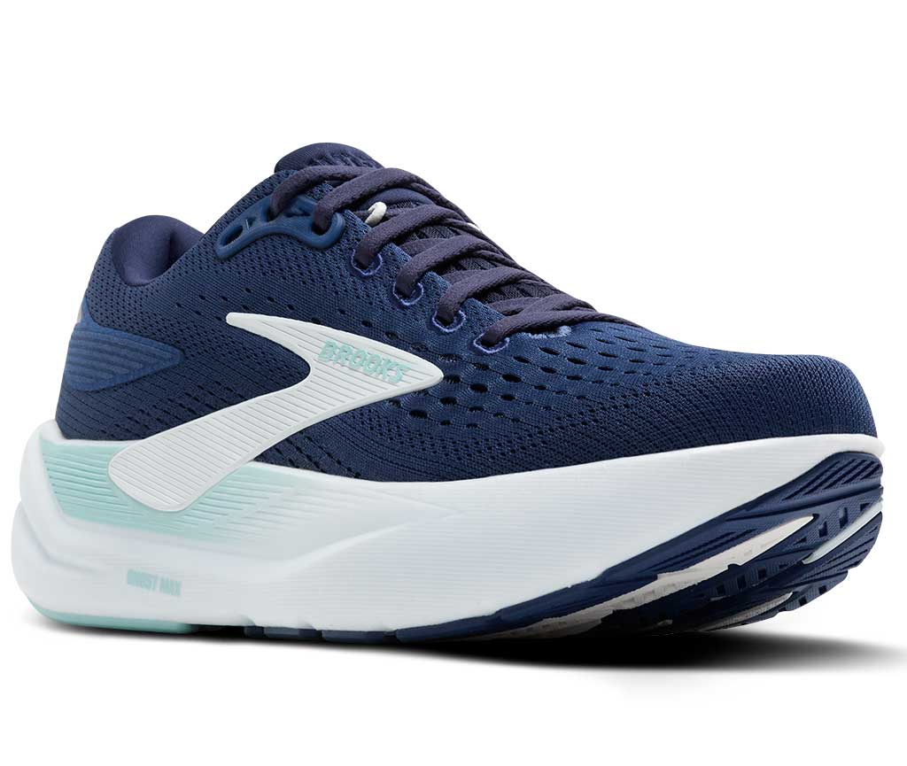 Brooks Ghost Max 3 Women's Running Shoe in Navy Blue with Light Blue Accents