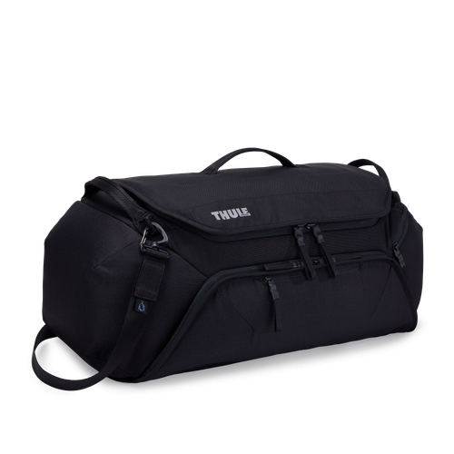 Thule Roundtrip bike duffel bag in black with shoulder strap and handles