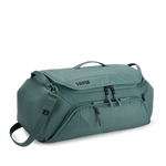 Thule Roundtrip bike duffel bag in hazy green with multiple compartments and straps