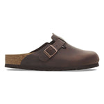 Birkenstock Boston clog in Habana brown oiled leather with adjustable buckle strap