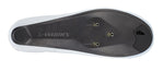 Specialized S-Works cycling shoe sole in white showing cleat mounting points