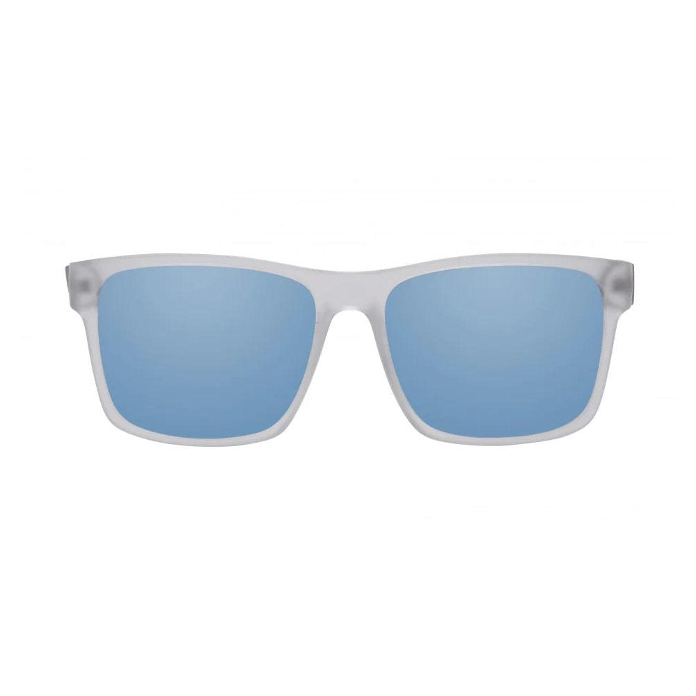 Ryders Eyewear Ryder sunglasses with matte clear frame and blue mirrored lenses