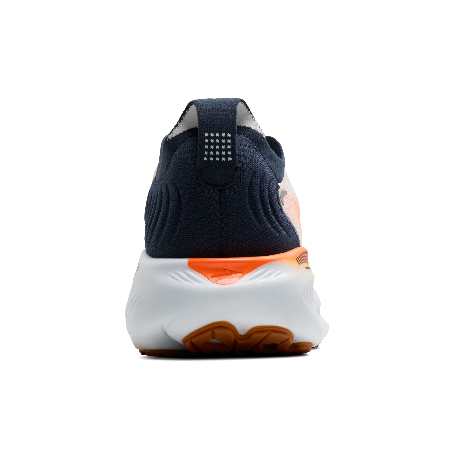 Brooks Adrenaline GTS 25 men's running shoe in white and navy with orange accents