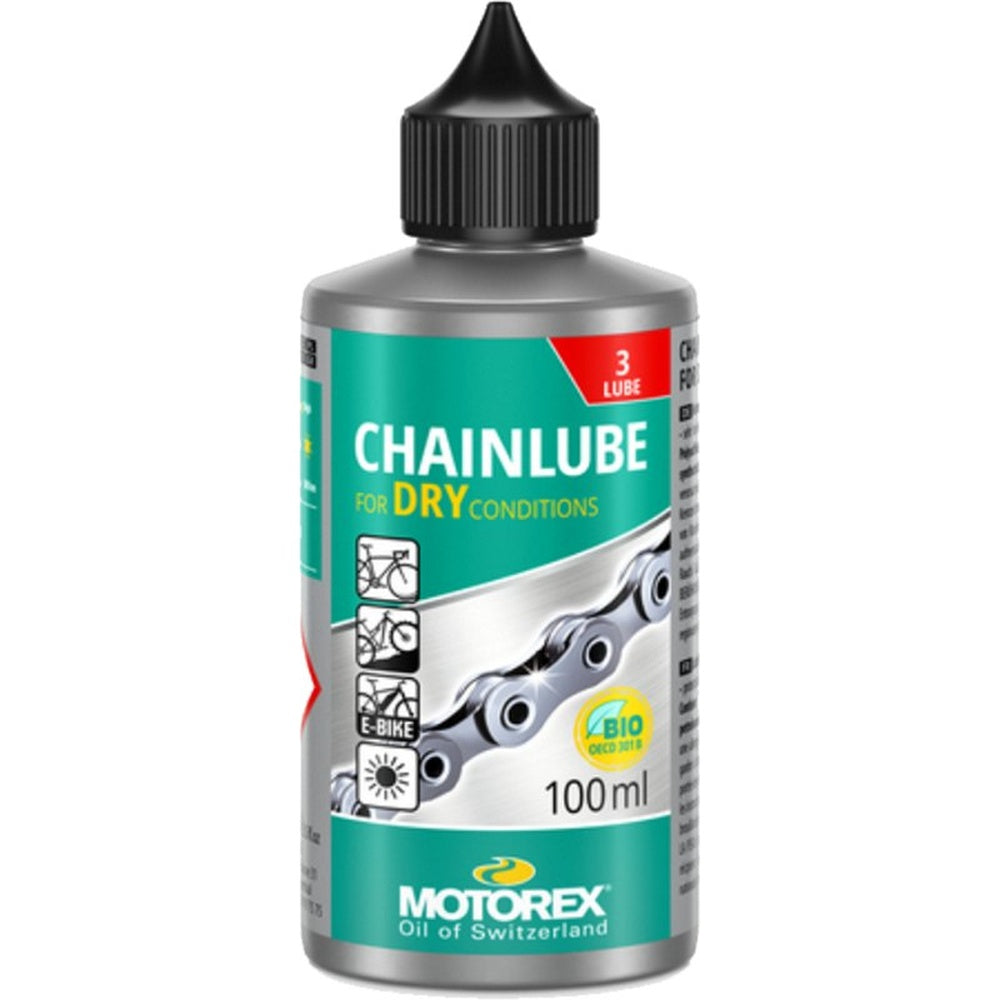 MOTOREX Chainlube for dry conditions 100ml bottle with black cap