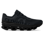 On Cloudmonster 2 running shoes in all black with distinctive cloud sole technology