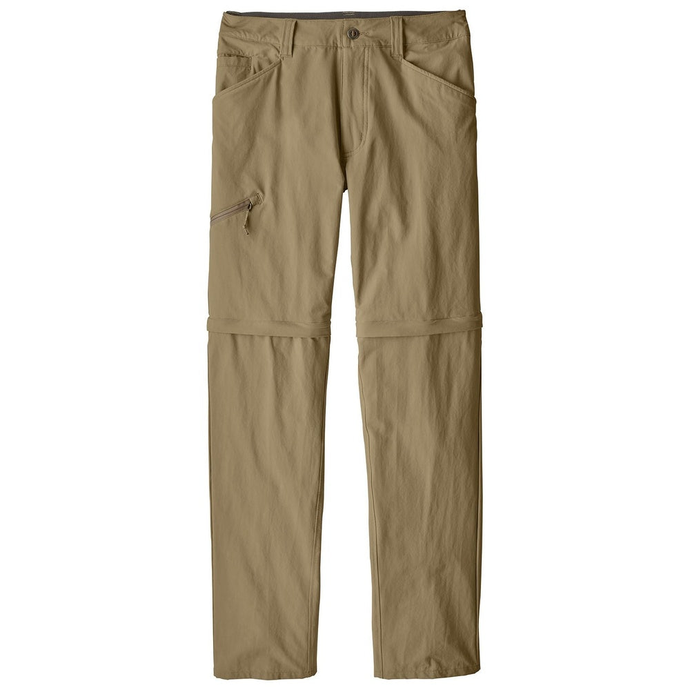 Patagonia Men's Quandary Convertible Pants in classic tan with zip-off legs