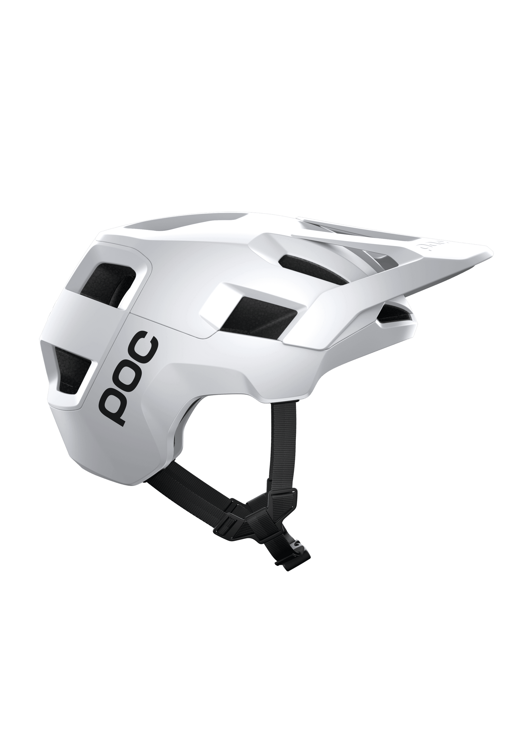 POC Kortal mountain bike helmet in white with black chin strap