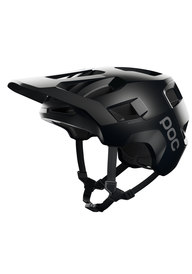 POC Kortal mountain bike helmet in uranium black matt finish with visor