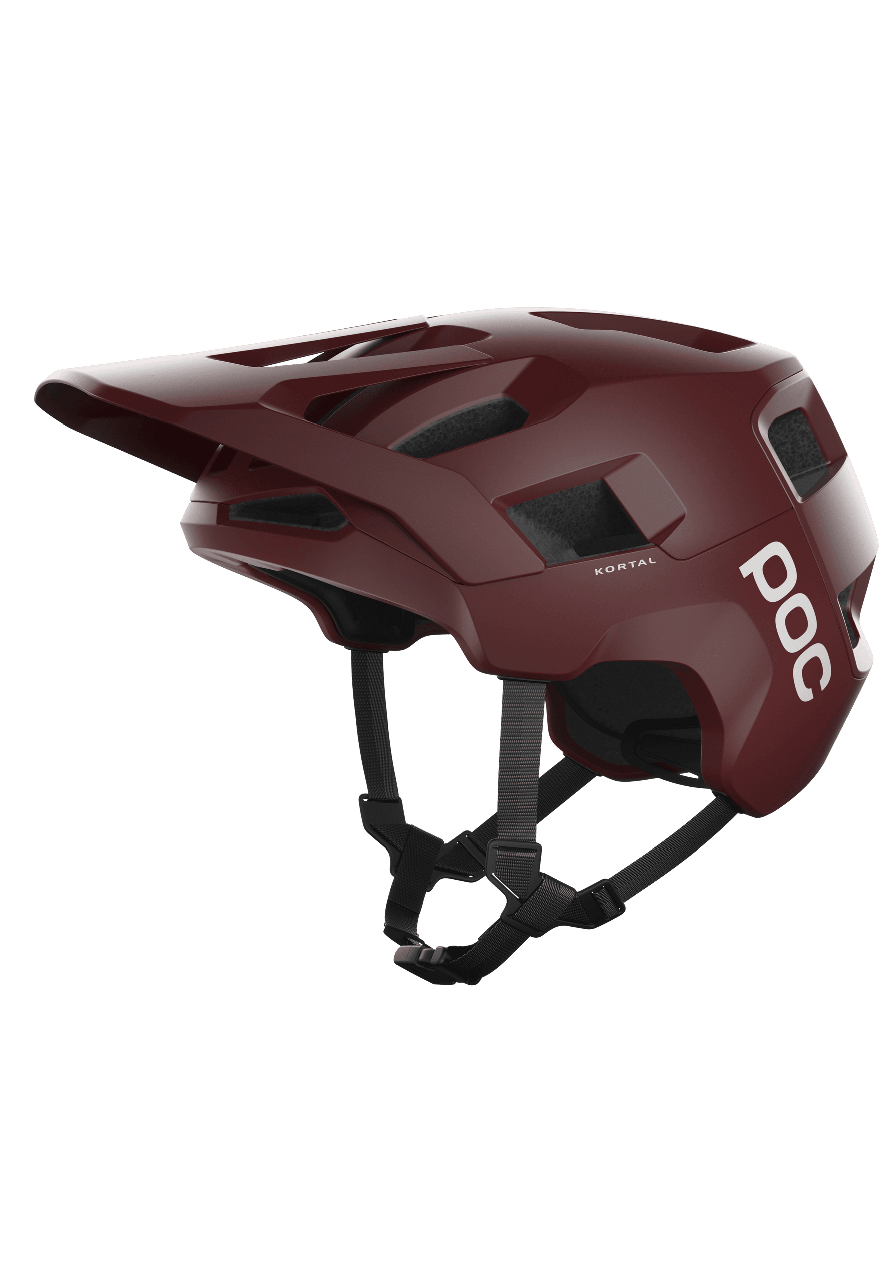 POC Kortal mountain bike helmet in garnet red matte finish with ventilation