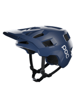 POC Kortal mountain bike helmet in LED blue matte finish with visor
