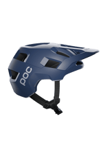 POC Kortal mountain bike helmet in Led Blue Matt colorway with visor