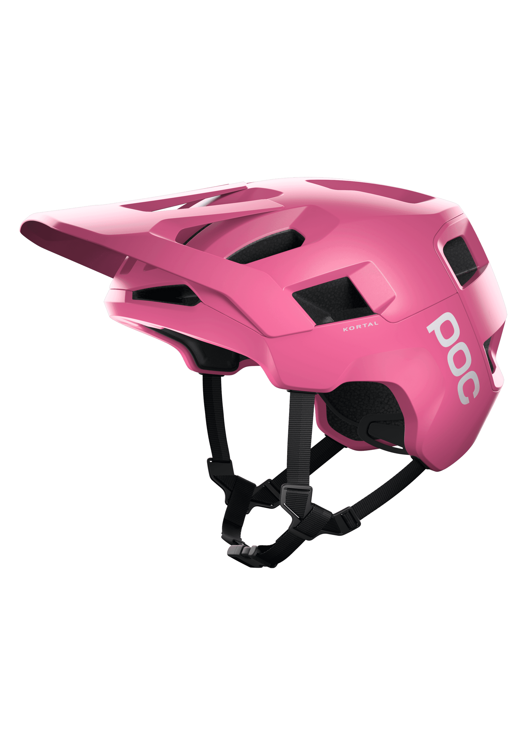 POC Kortal mountain bike helmet in actinium pink matte with ventilation holes