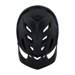 Troy Lee Designs A1 MIPS Classic Navy helmet top-down view showing ventilation ports