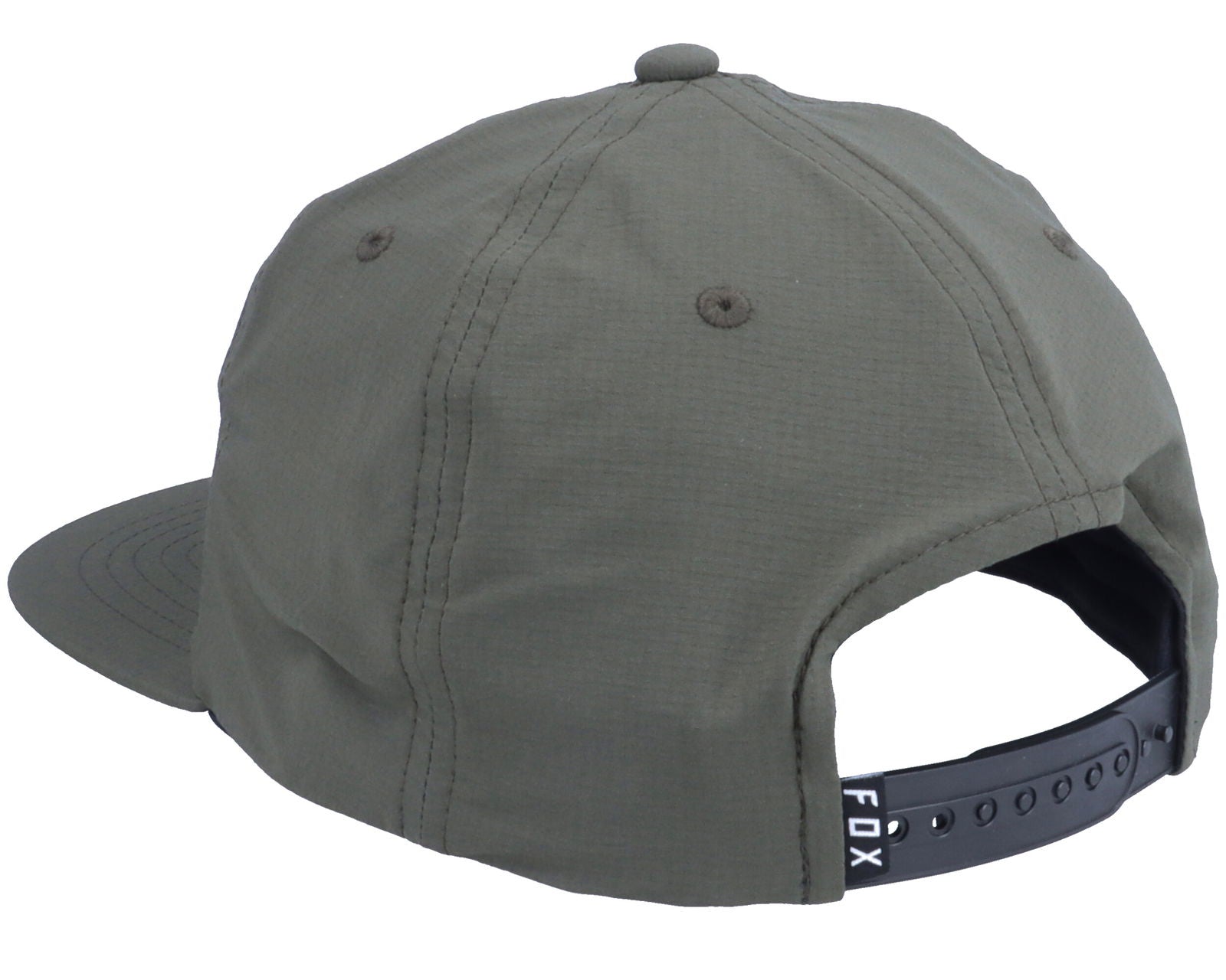 Fox Racing Single Track snapback hat in dark olive green with adjustable strap