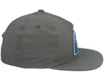 Fox Racing Single Track SB snapback hat in dark gray with blue Fox logo patch
