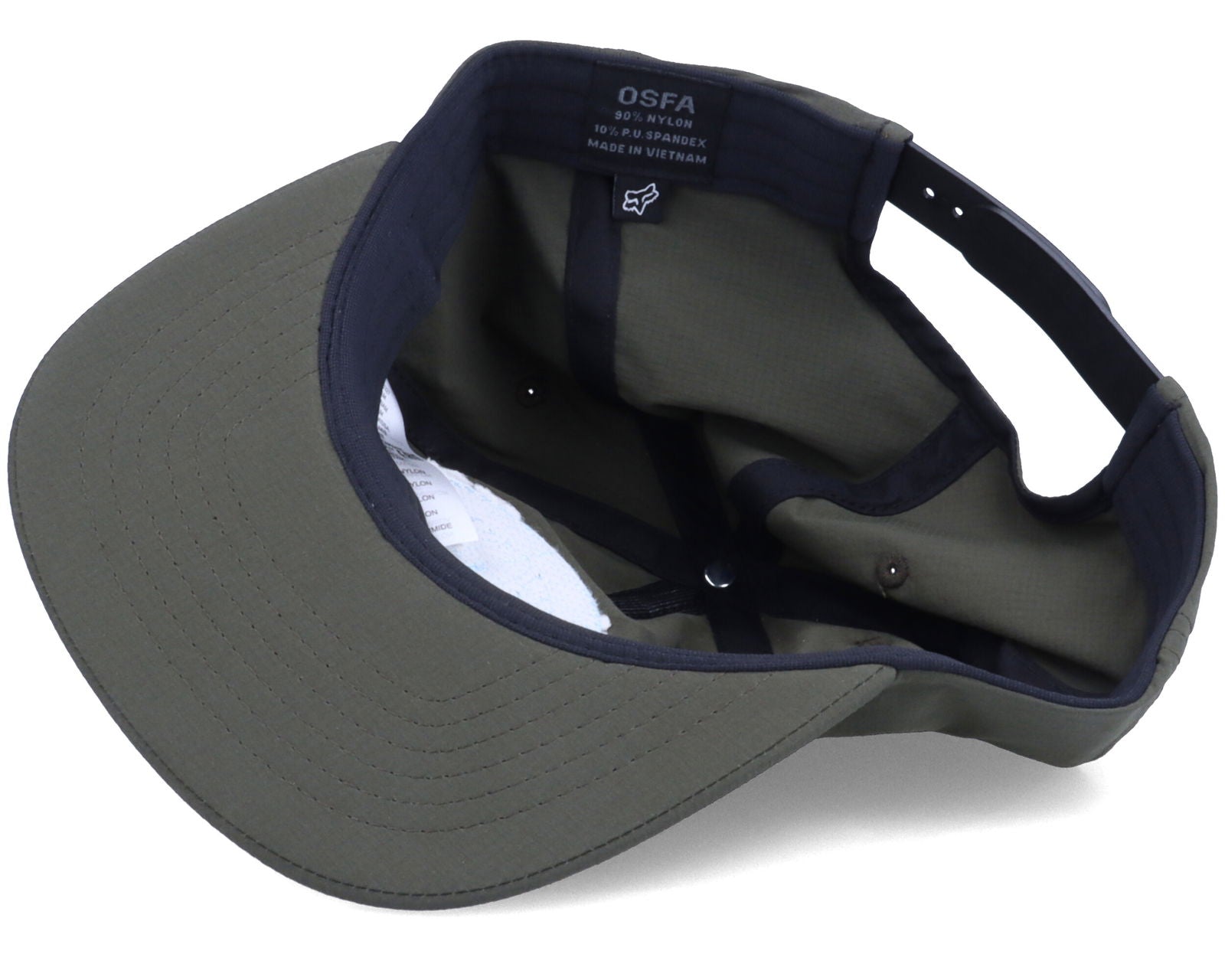 Fox Racing Single Track SB Hat in dark navy with olive green visor