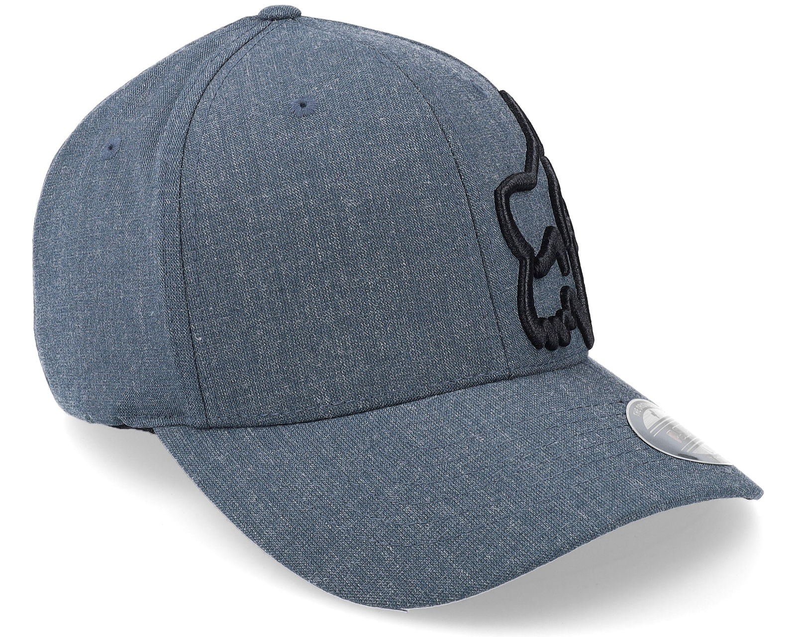 Fox Racing Clouded Flexfit 2.0 Hat in blue-gray with black embroidered fox logo