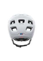 POC Tectal MTB helmet in Hydrogen White showing rear view with ventilation ports