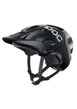 POC Tectal MTB helmet in Uranium Black with visor and ventilation openings