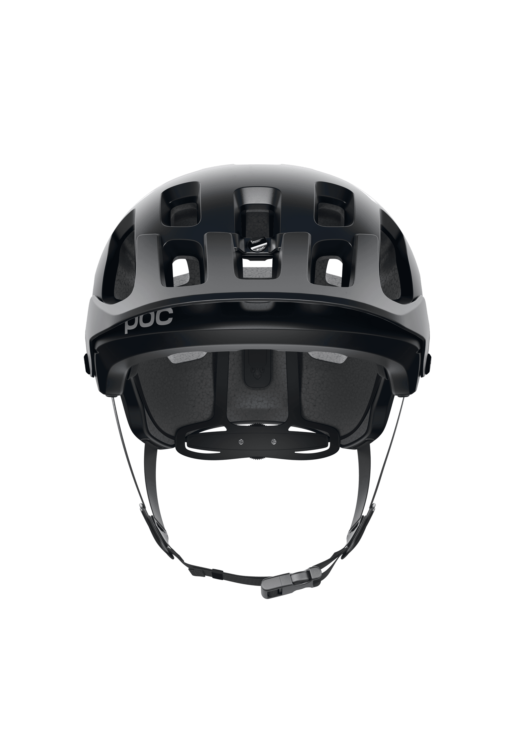 POC Tectal MTB Helmet in Uranium Black colorway shown from front angle