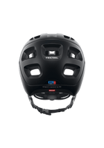 POC Tectal MTB Helmet in Uranium Black showing rear view with ventilation ports and adjustment system