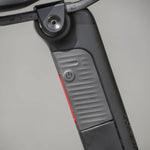 Syncros Campbell rear light in black with red accent mounted on electric scooter stem
