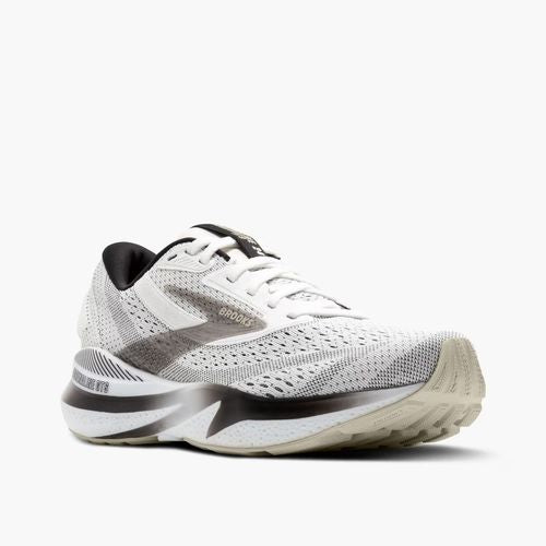 Brooks Adrenaline GTS 24 men's running shoe in white and grey colorway