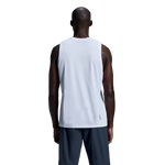 Back view of man wearing On Core Tank in heather gray