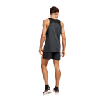 Man wearing black On 5-inch lightweight running shorts, back view studio shot