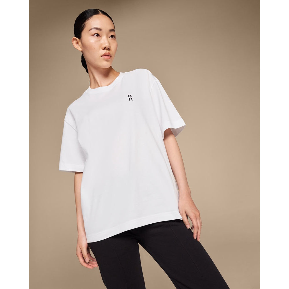 On Running Club-T white oversized t-shirt with small On logo on chest, front view