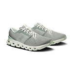 On Cloud X 4 women's running shoes in gray and mint colorway