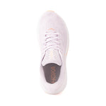HOKA Clifton 10 women's running shoe top-down view showing lilac upper and HOKA insole branding